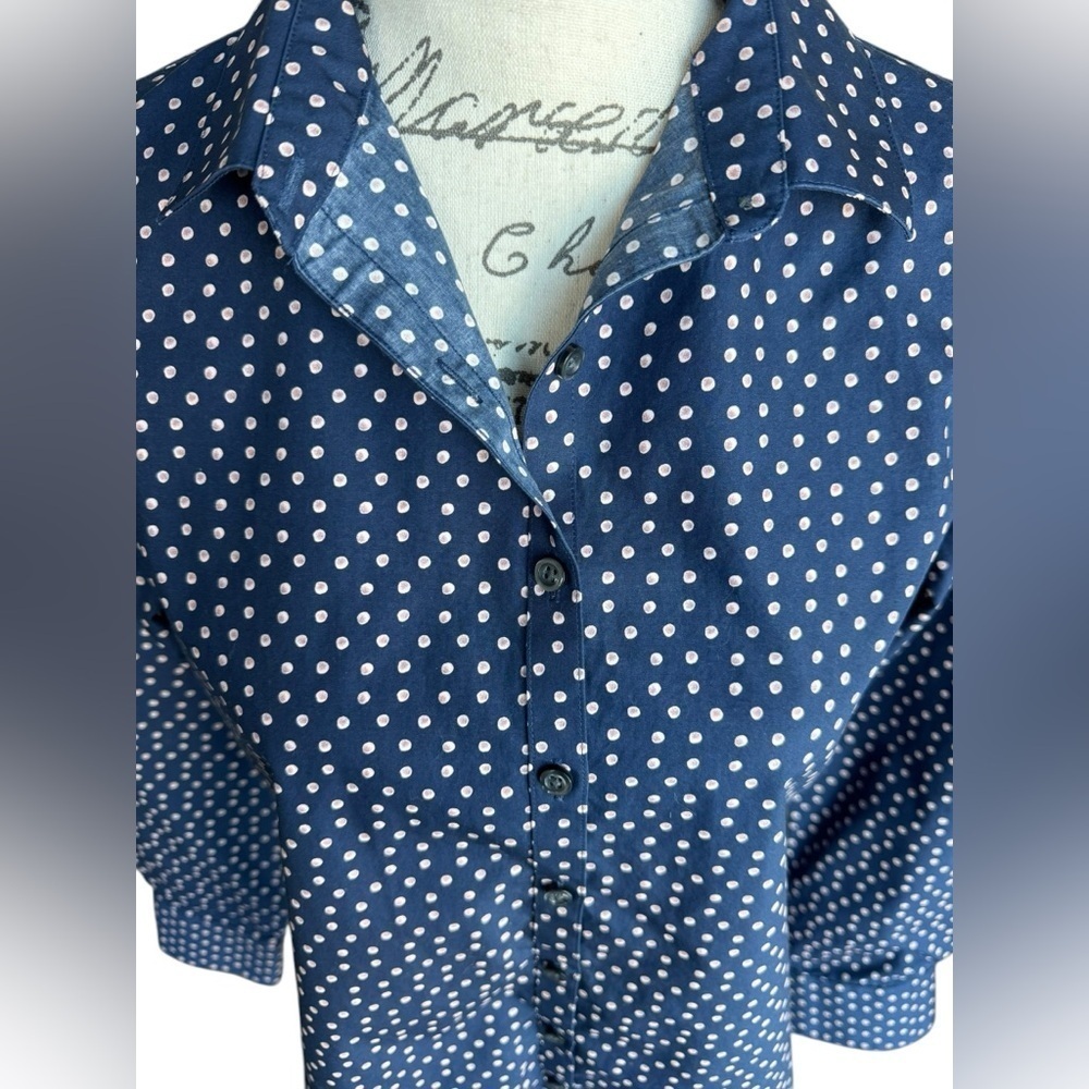 Land’s End No Iron Supima Cotton Blouse Women’s Size 10P - Picture 6 of 11